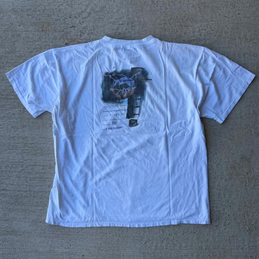 Vintage 90s Strata MediaPaint Tech Promo T Shirt Single Stitch Oneita Mens XL
